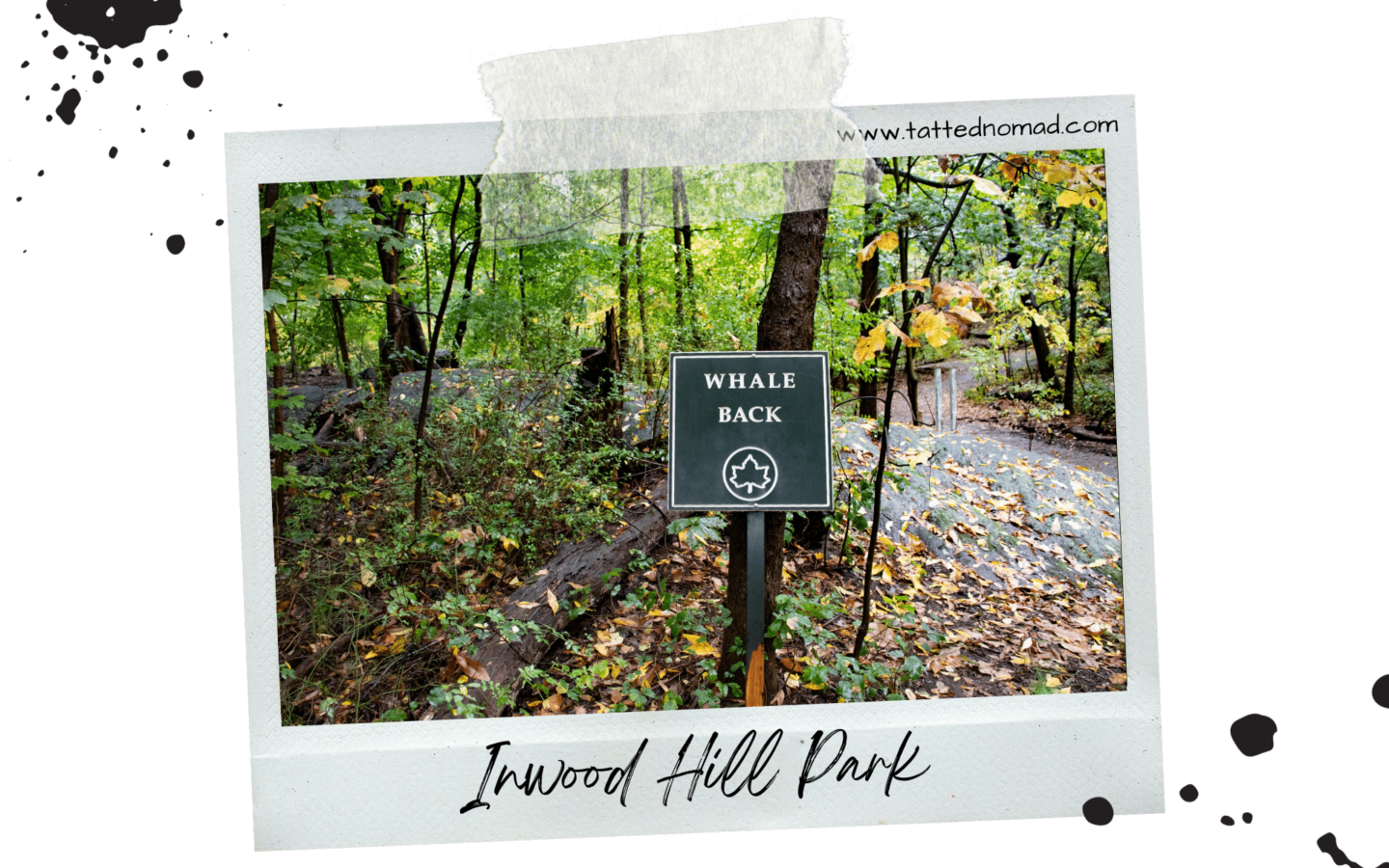 sign in inwood hill park hiking trail