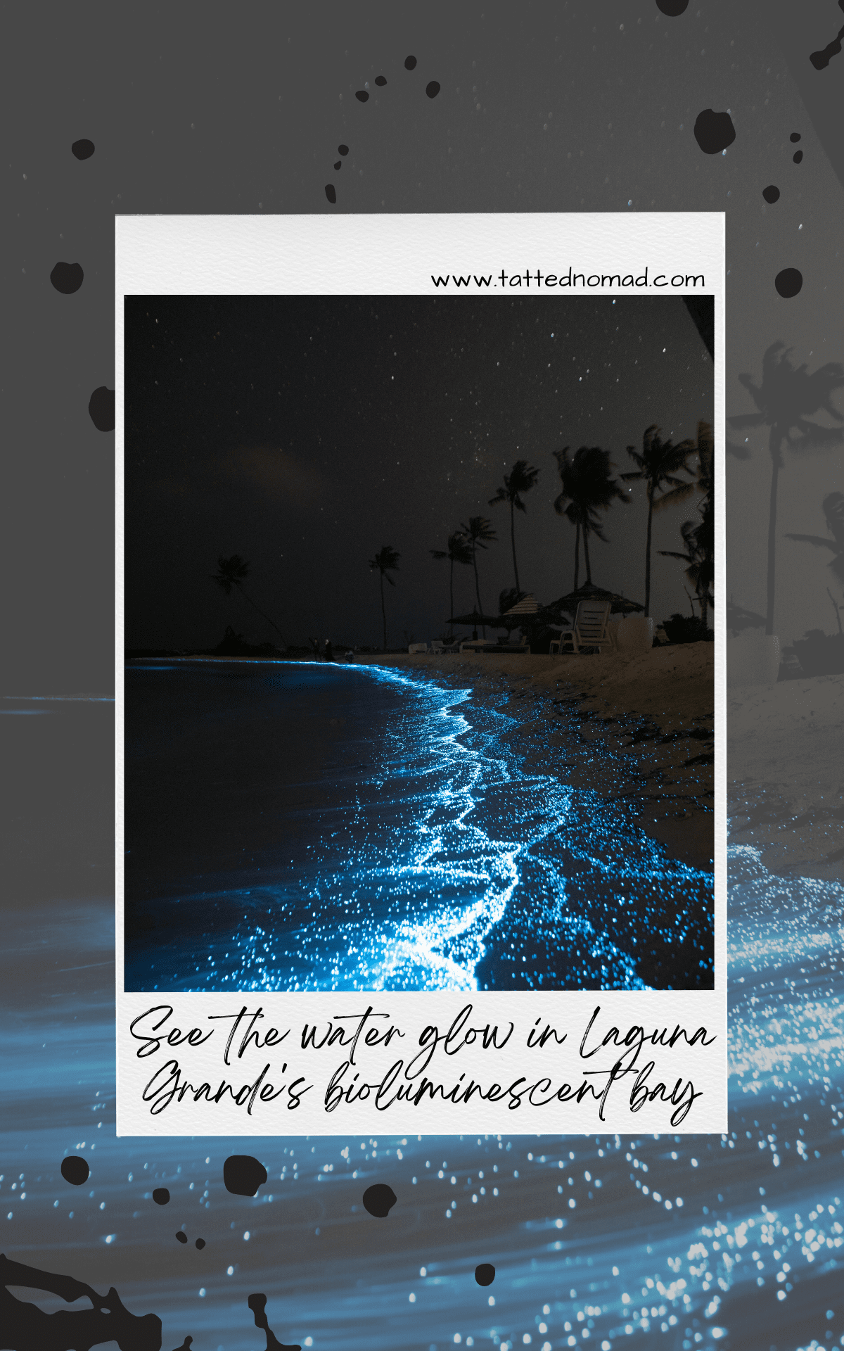 water glowing in the dark with blue light on laguna grande bioluminescent bay in fajardo